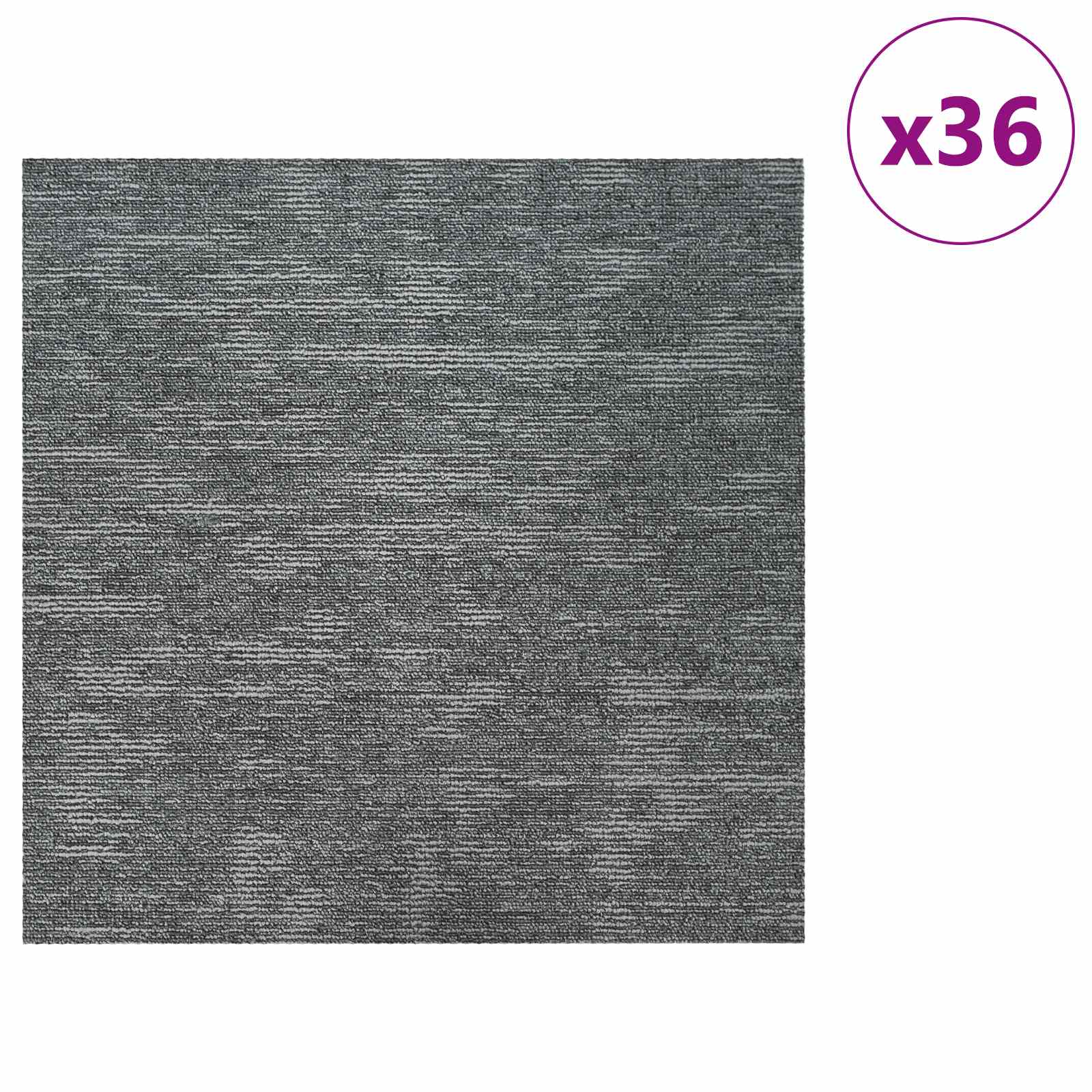 Vloertegel Rockgrijs 50 x 50 cm 36 pcs PP en Bitumen