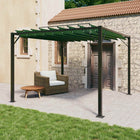 Gazebo 3 x 3 m groen aluminium verstelbaar dak