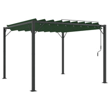 Gazebo met luifeldak Groen 3 x 3 x 2,14 m Stof en Aluminium