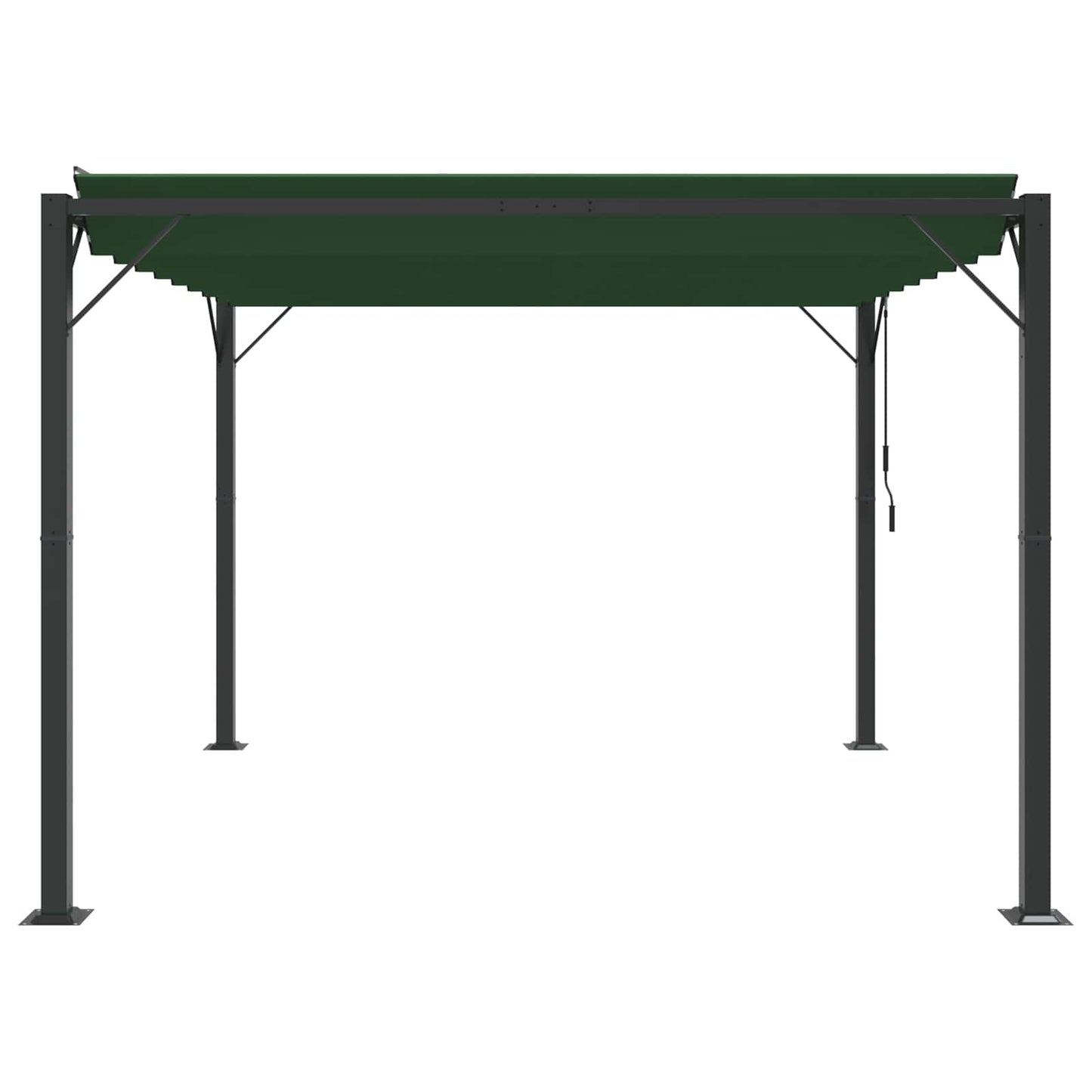 Gazebo met luifeldak Groen 3 x 3 x 2,14 m Stof en Aluminium