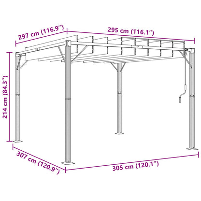 Gazebo met luifeldak Groen 3 x 3 x 2,14 m Stof en Aluminium