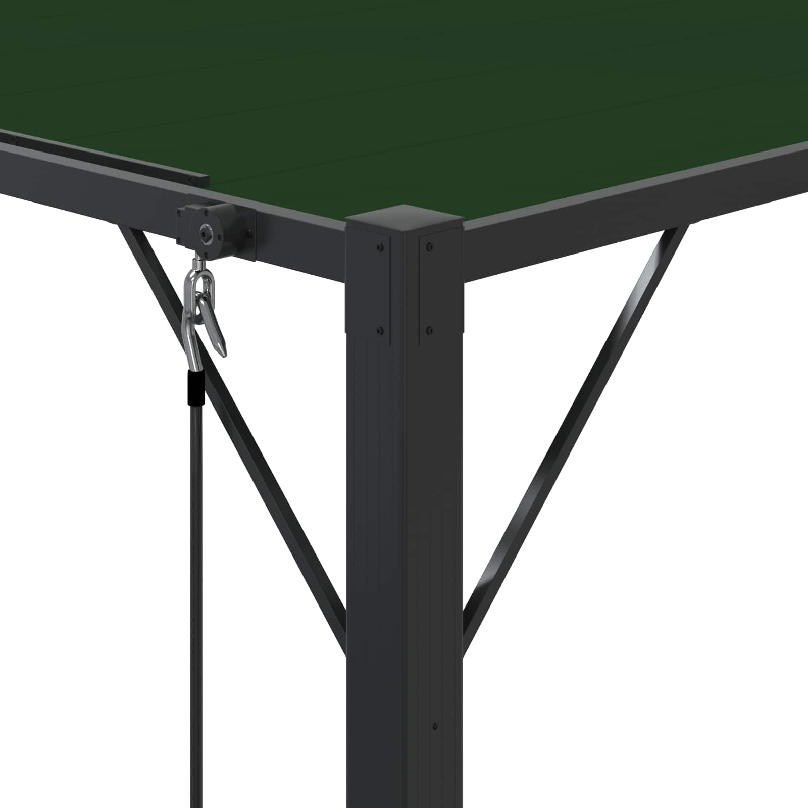 Gazebo met luifeldak Groen 3 x 4 x 2,14 m Stof en Aluminium