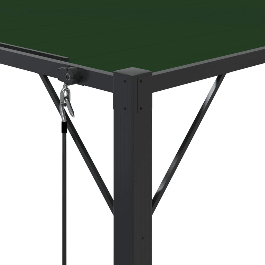 Gazebo met luifeldak Groen 3 x 4 x 2,14 m Stof en Aluminium