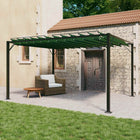 Gazebo 3x4m groen aluminium lamellen dak