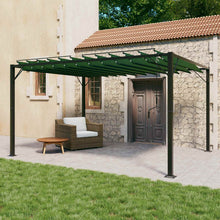 Gazebo met luifeldak Groen 3 x 4 x 2,14 m Stof en Aluminium