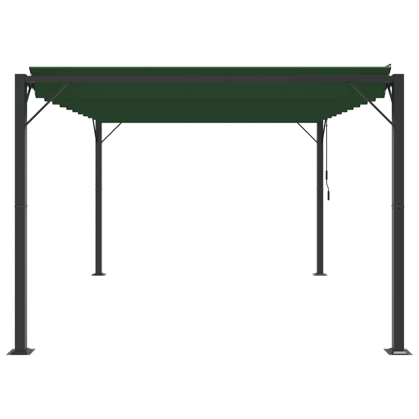 Gazebo met luifeldak Groen 3 x 4 x 2,14 m Stof en Aluminium