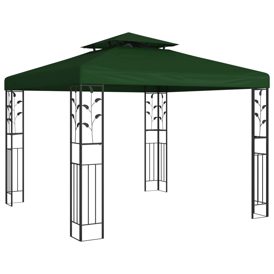 Prieel 3 x 3 x 2,68 m Groen Polyester en staal