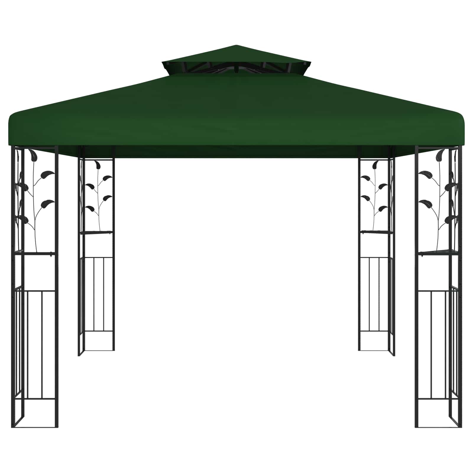 Prieel 3 x 3 x 2,68 m Groen Polyester en staal