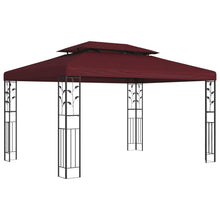 Prieel 3,97 x 2,96 x 2,68 m Wijnrood Polyester en staal