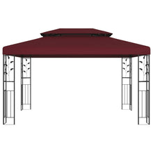 Prieel 3,97 x 2,96 x 2,68 m Wijnrood Polyester en staal