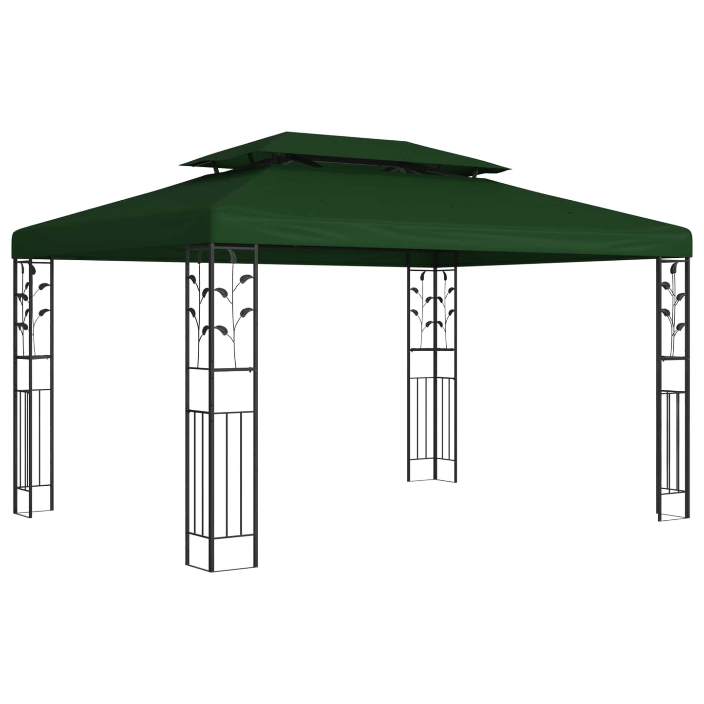 Prieel 3,97 x 2,96 x 2,68 m Groen Polyester en staal