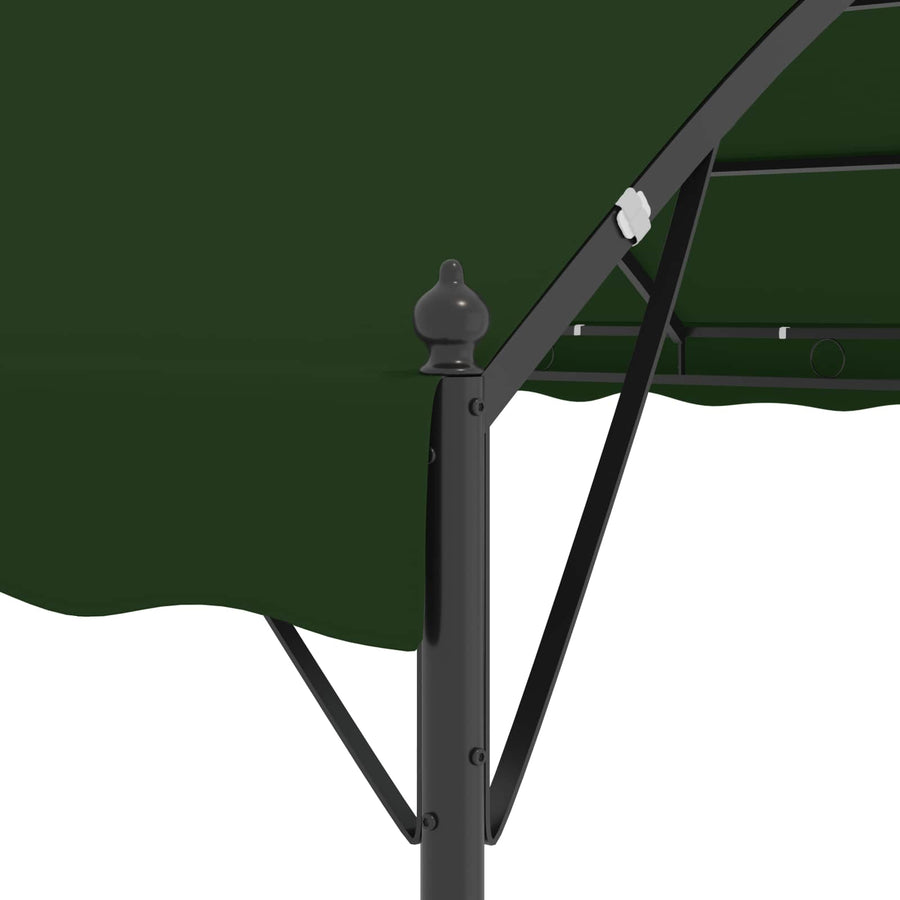 Paviljoen 4 x 3 x 2,6 m Groen Polyester en staal