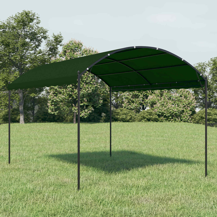 Paviljoen 4 x 3 x 2,6 m Groen Polyester en staal