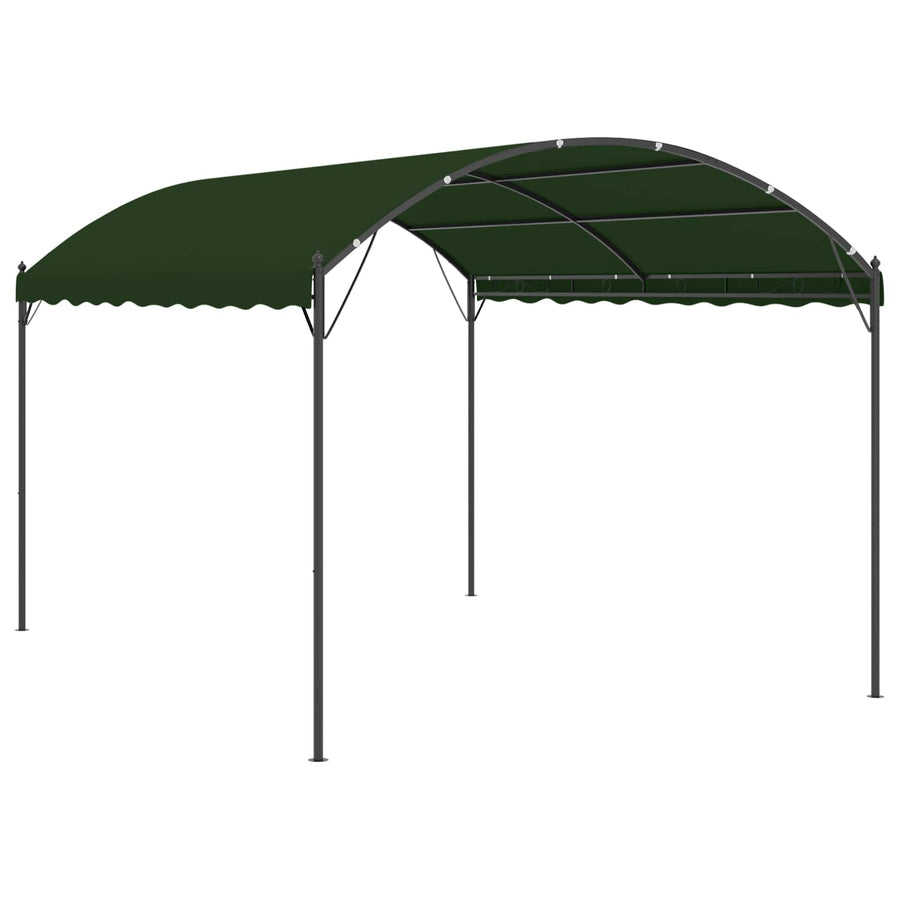Paviljoen 4 x 3 x 2,6 m Groen Polyester en staal