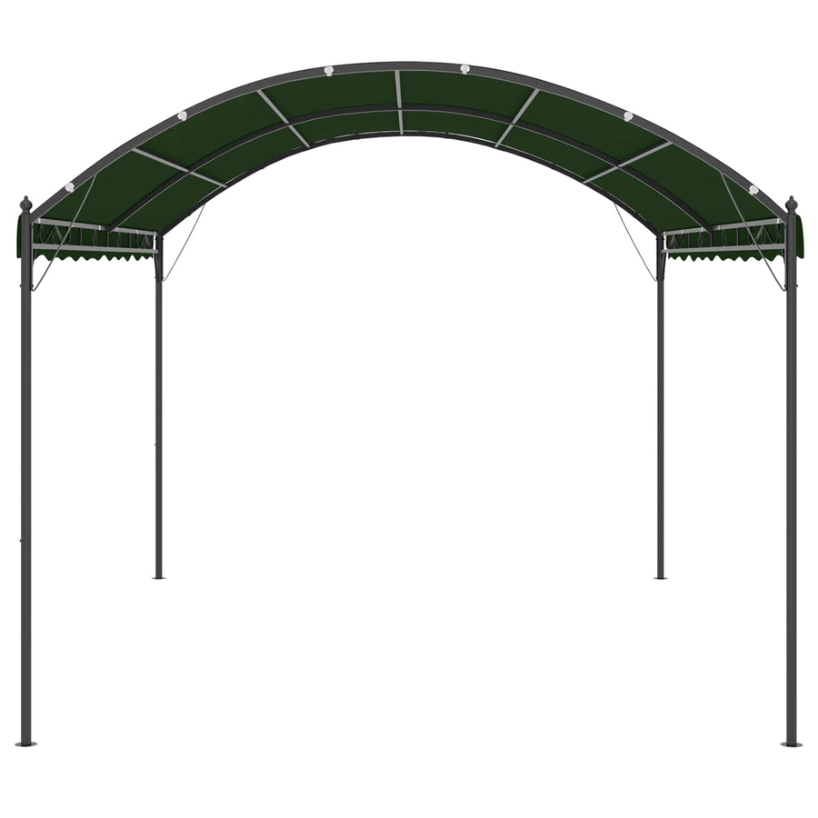 Paviljoen 4 x 3 x 2,6 m Groen Polyester en staal