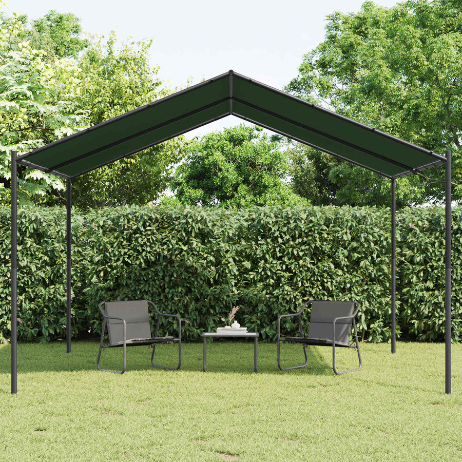 Paviljoen 4 x 4 x 2,6 m Taupe Polyester en staal