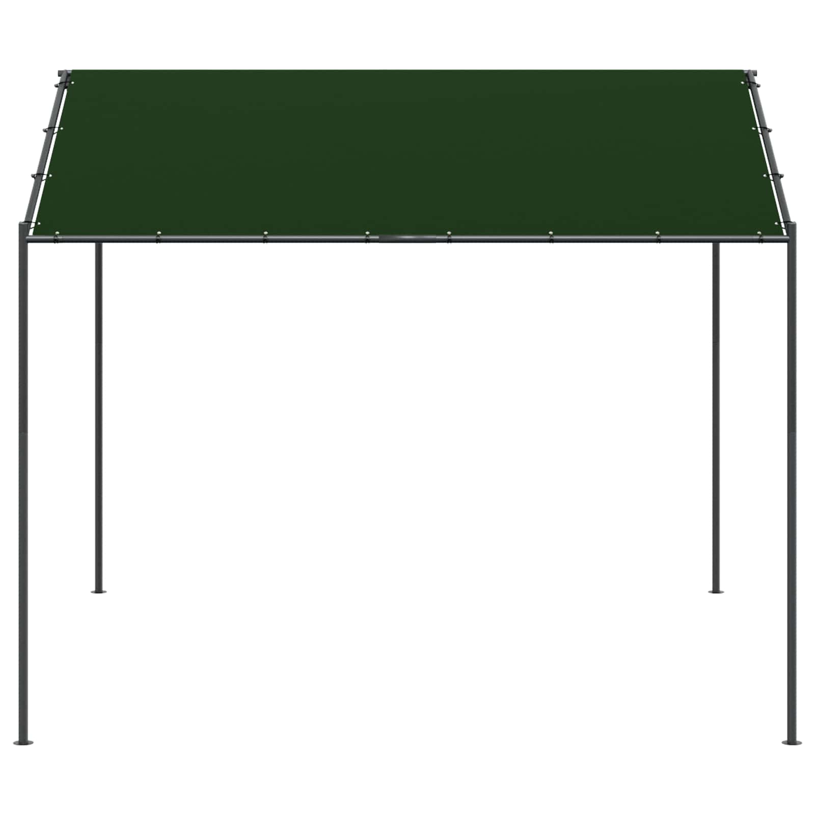 Paviljoen 4 x 4 x 2,6 m Taupe Polyester en staal