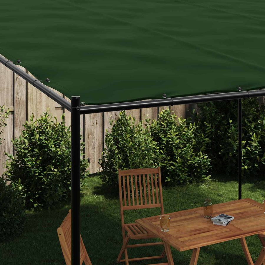 Paviljoen 4 x 3,98 x 2,67 m Groen Polyester en staal