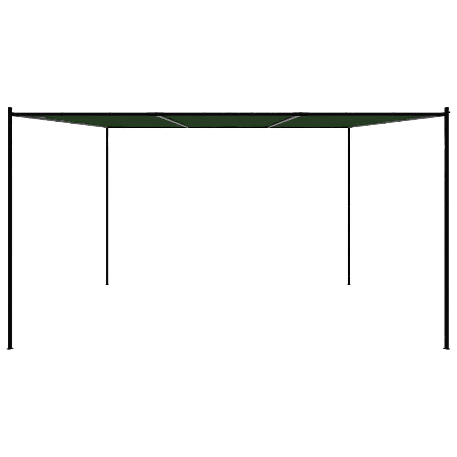 Paviljoen 4 x 3,98 x 2,67 m Groen Polyester en staal