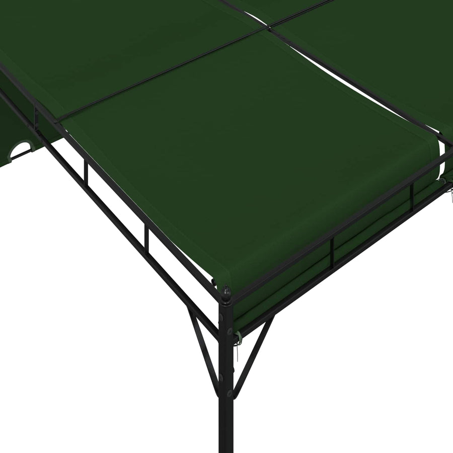 Prieel 4 x 3 x 2,3 m Groen Polyester en staal
