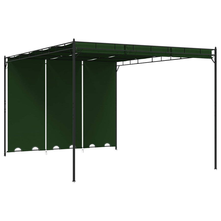 Prieel 4 x 3 x 2,3 m Groen Polyester en staal