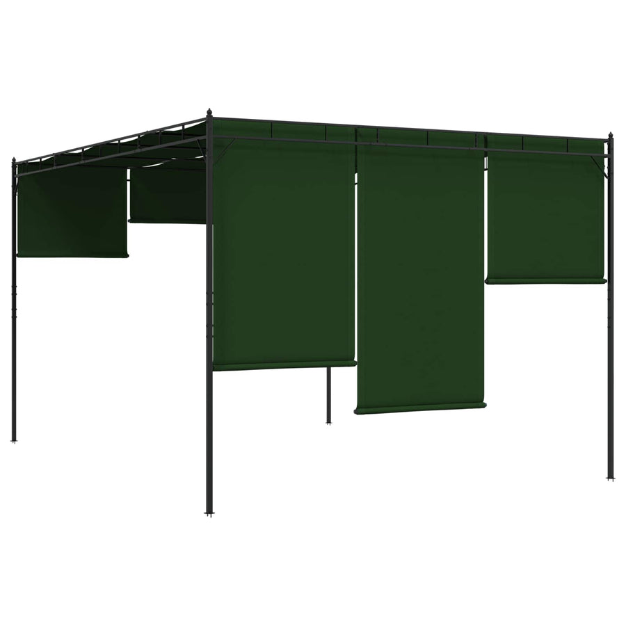 Prieel 4 x 3 x 2,3 m Groen Polyester en staal