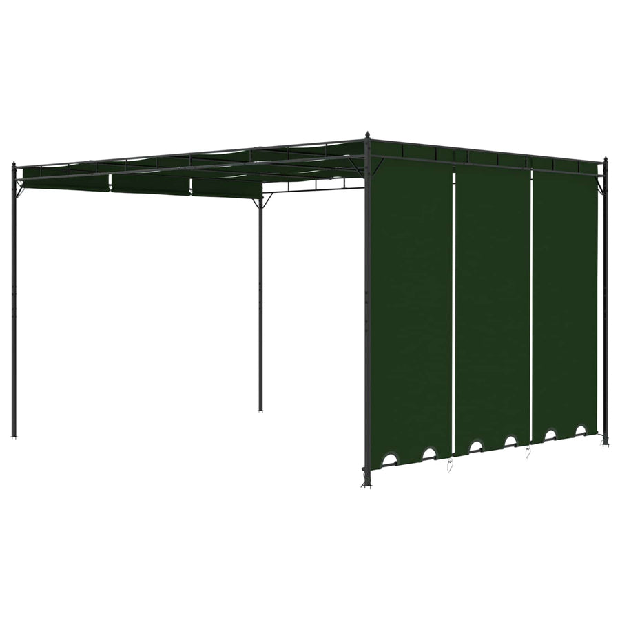 Prieel 4 x 3 x 2,3 m Groen Polyester en staal