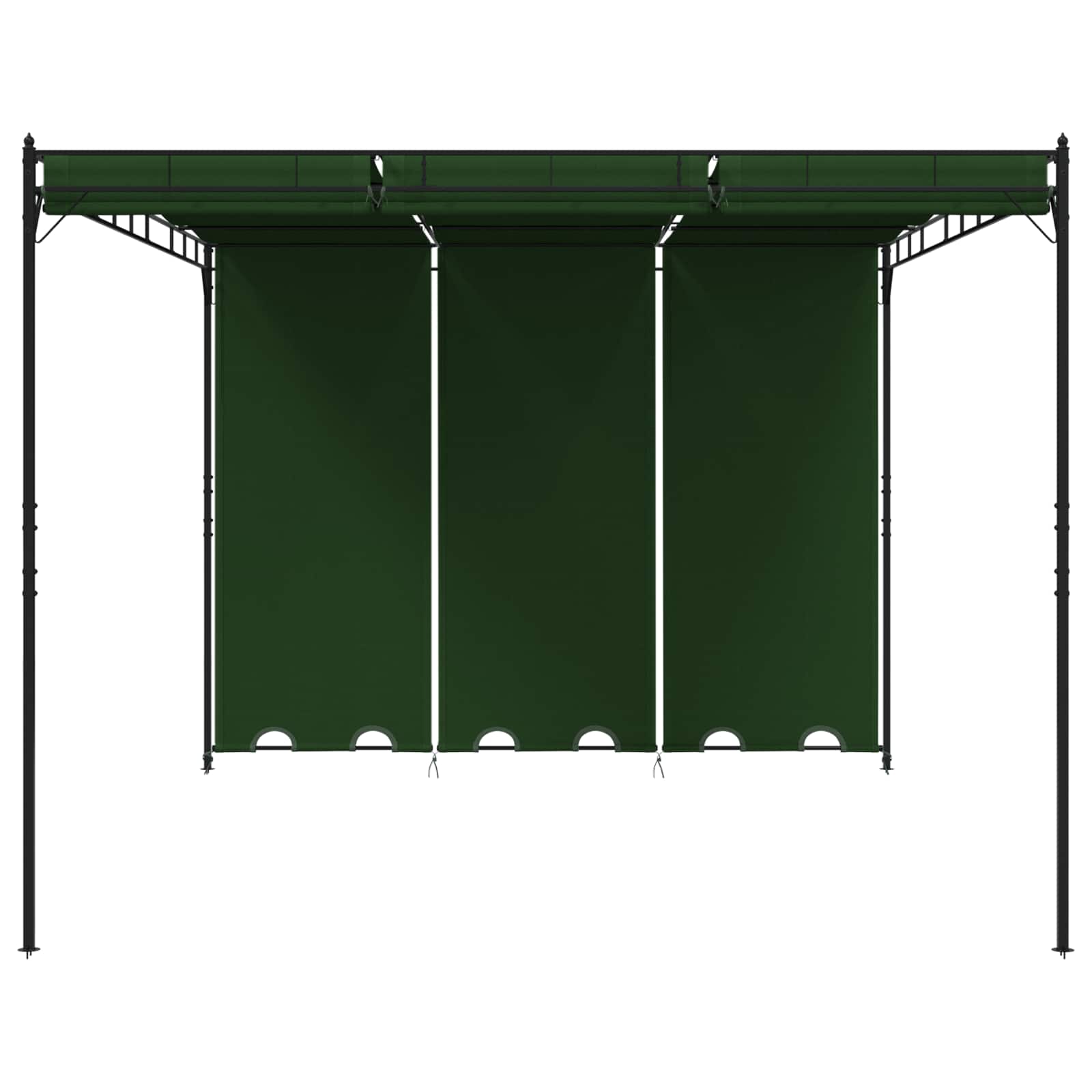 Prieel 4 x 3 x 2,3 m Groen Polyester en staal