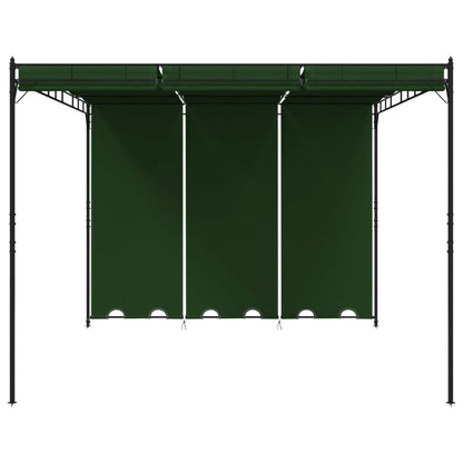 Prieel 4 x 3 x 2,3 m Groen Polyester en staal