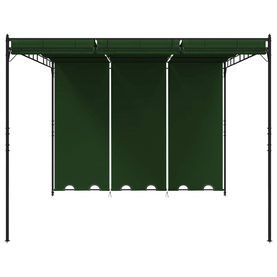 Prieel 4 x 3 x 2,3 m Groen Polyester en staal