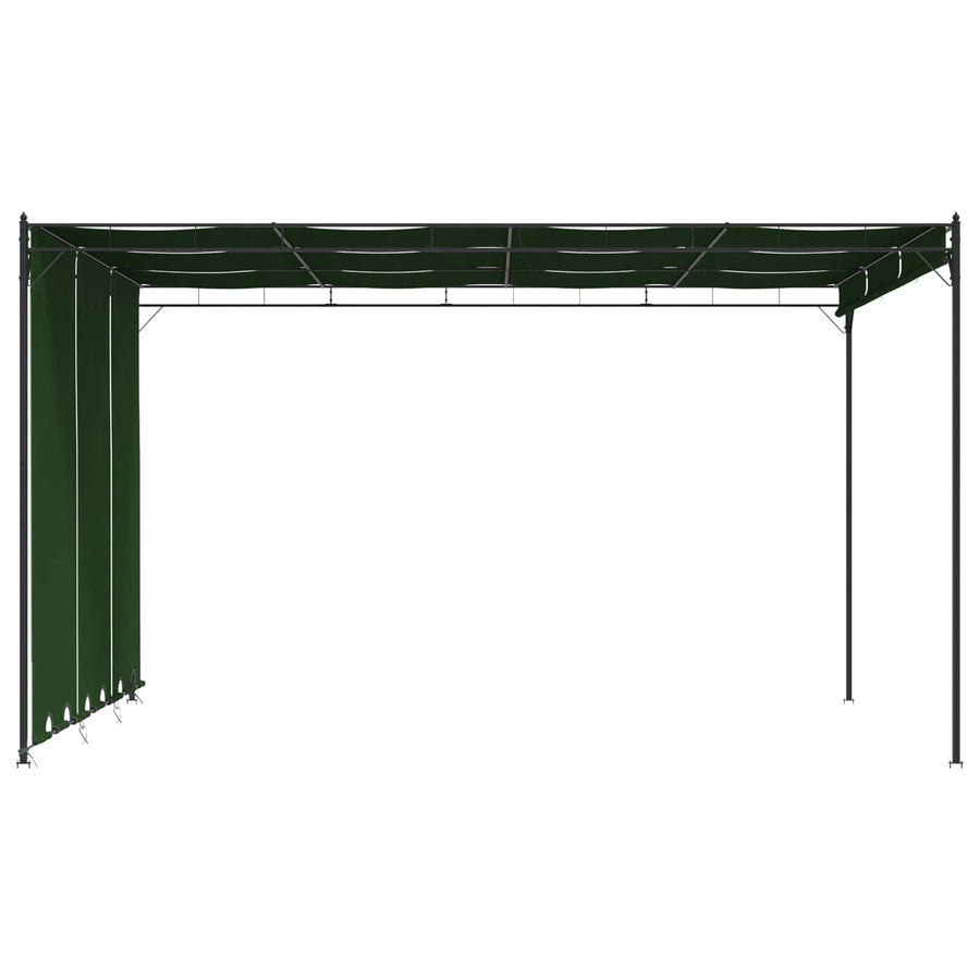 Prieel 4 x 3 x 2,3 m Groen Polyester en staal