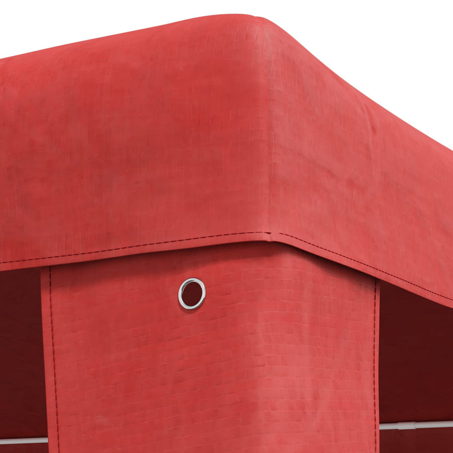 Partytent Rood 400 x 300 x 255 cm PE en staal