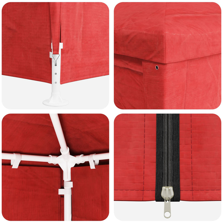 Partytent met Wand Rood 400 x 300 x 255 cm