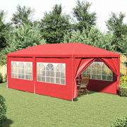 Partytent 600x300 cm rood PE staal
