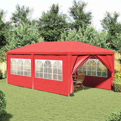 Partytent Rood 600 x 300 x 255 cm PE en staal