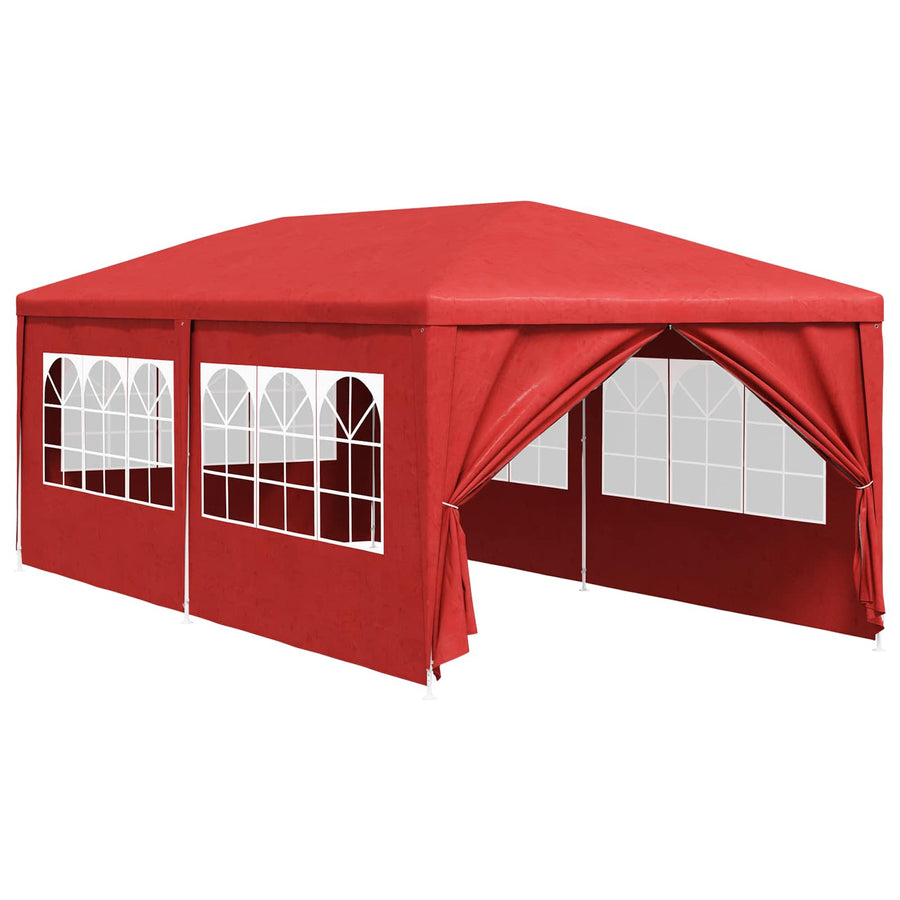Partytent Rood 600 x 300 x 255 cm PE en staal
