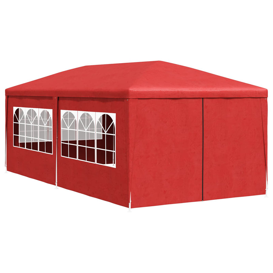 Partytent Rood 600 x 300 x 255 cm PE en staal