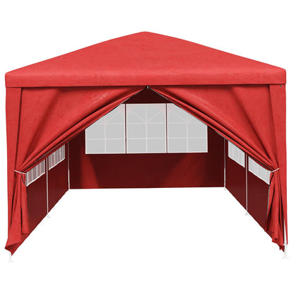 Partytent Rood 600 x 300 x 255 cm PE en staal