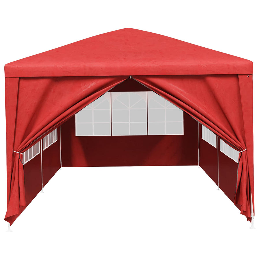 Partytent Rood 600 x 300 x 255 cm PE en staal