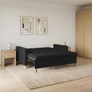 Slaapbank 154x94,5x80,5 cm stof zwart