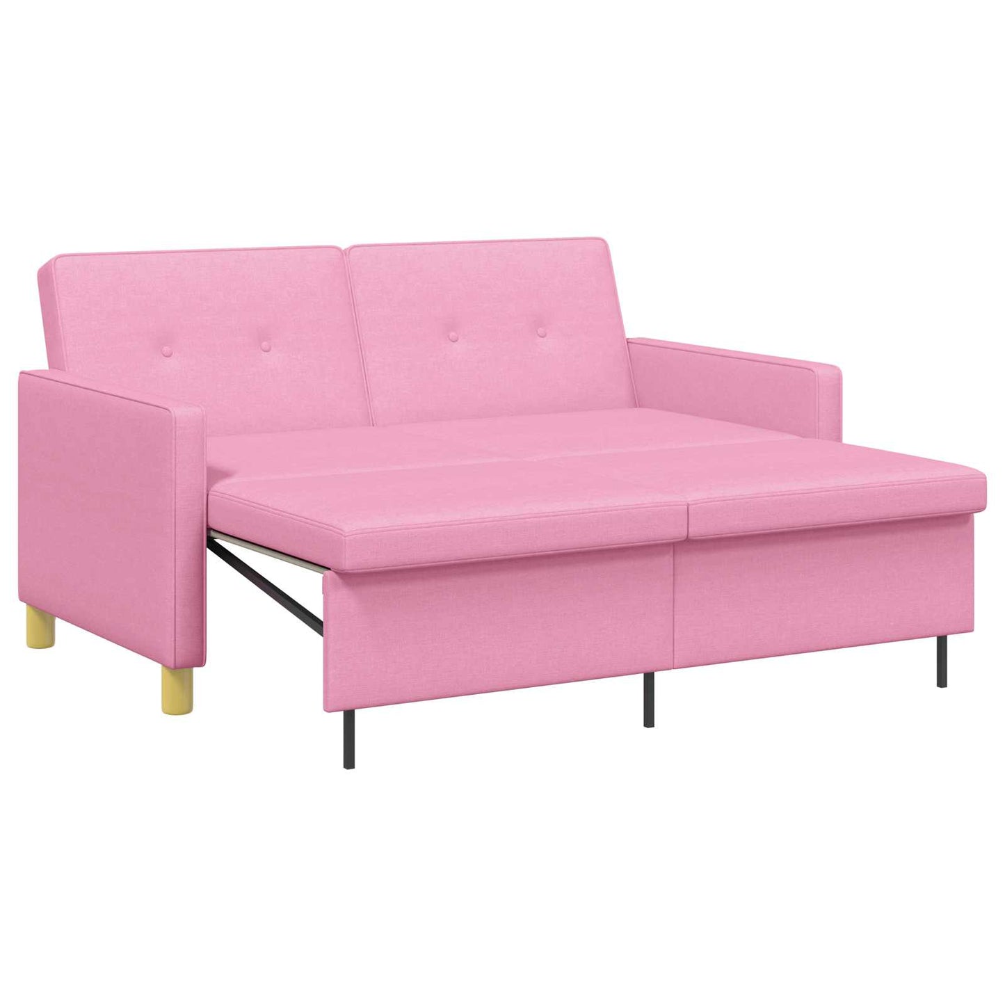 Uittrekbare Slaapbank Roze Stof