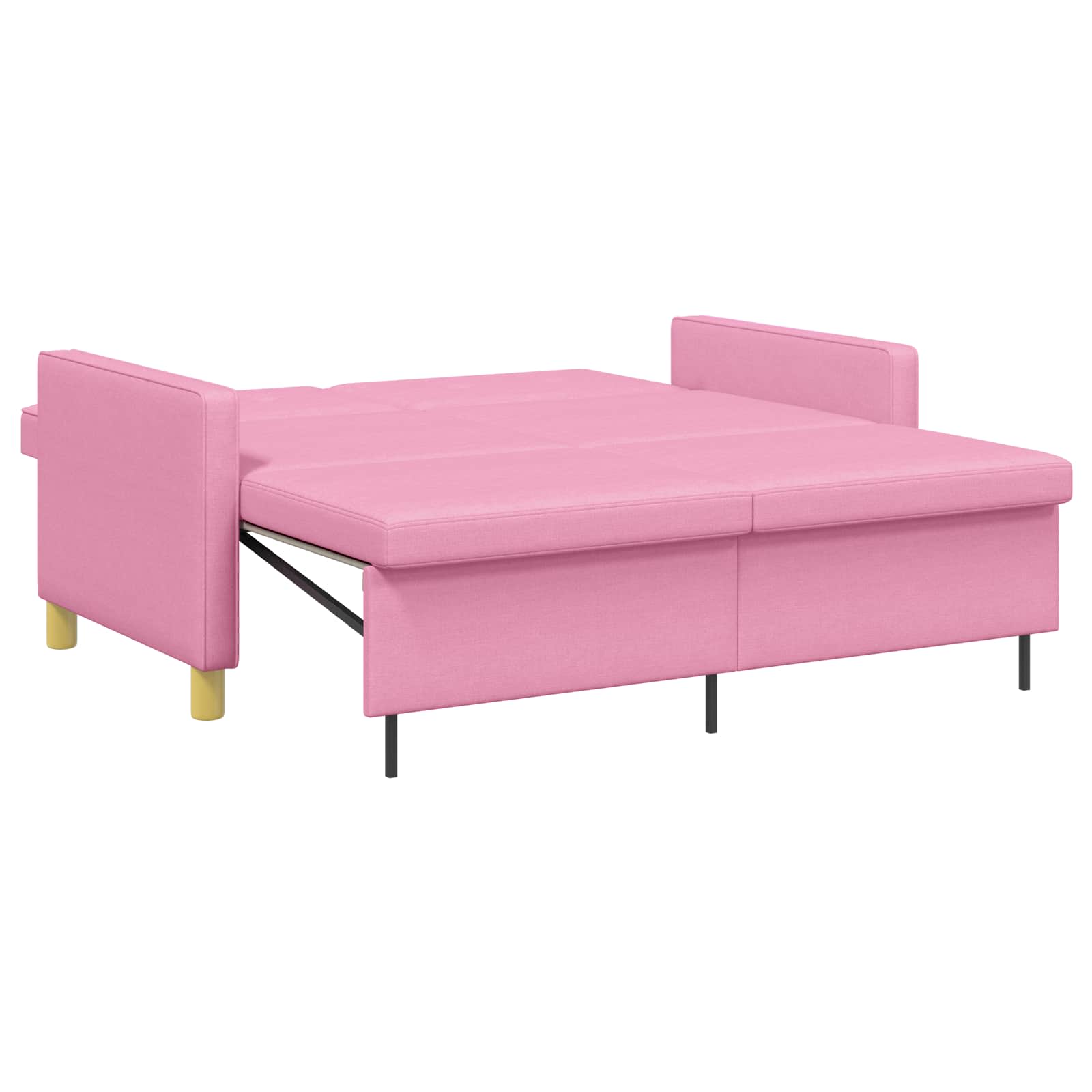 Uittrekbare Slaapbank Roze Stof