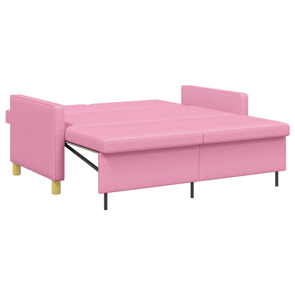 Uittrekbare Slaapbank Roze Stof