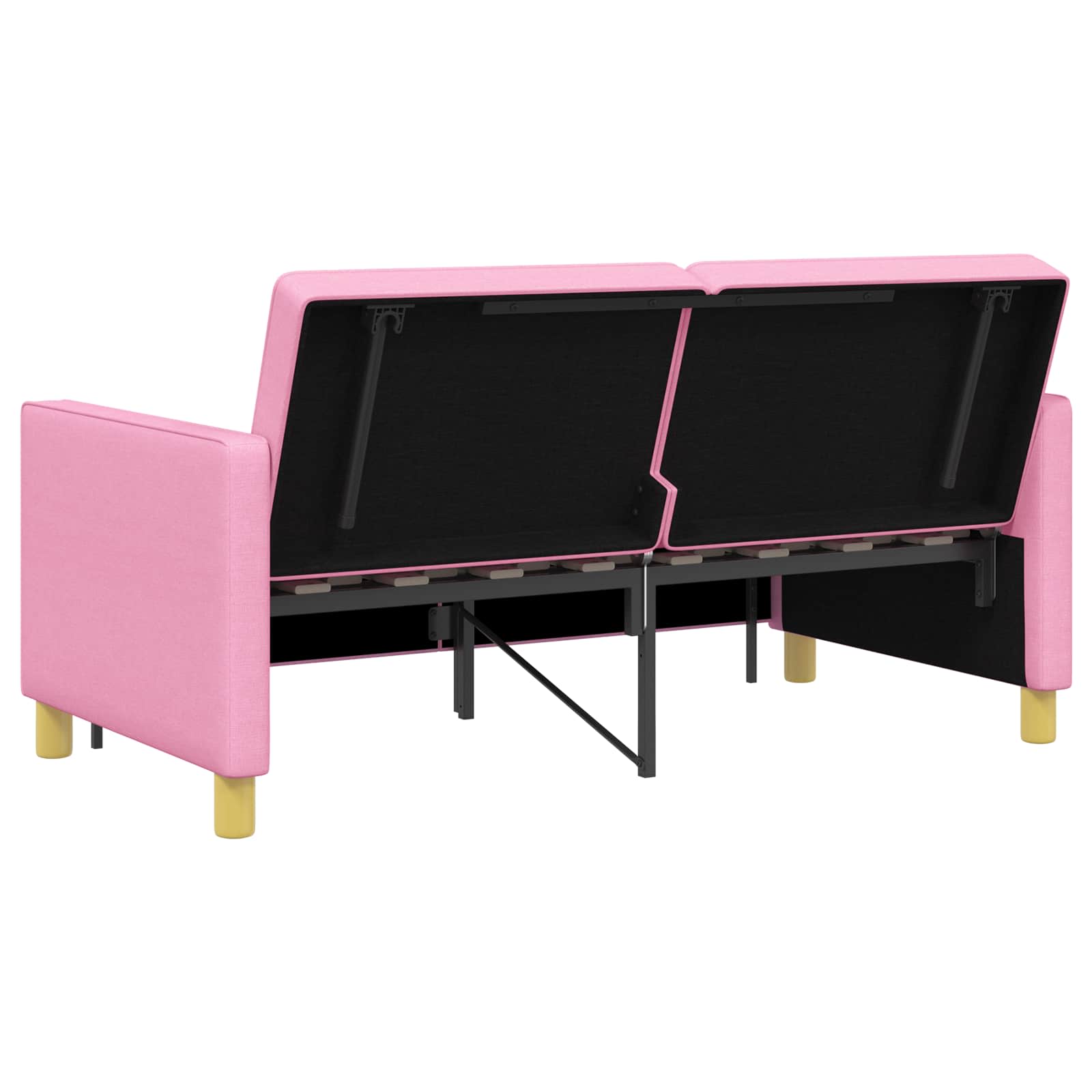 Uittrekbare Slaapbank Roze Stof