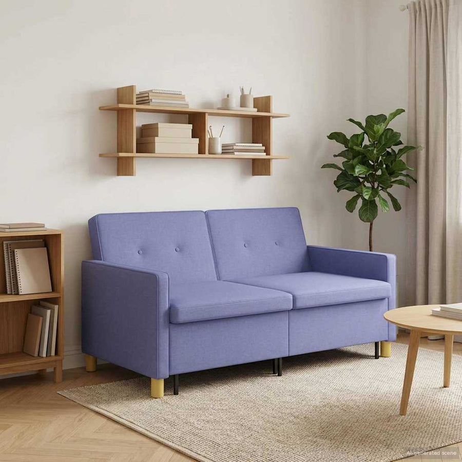 Uittrekbare Slaapbank Jeans Blauw Stof