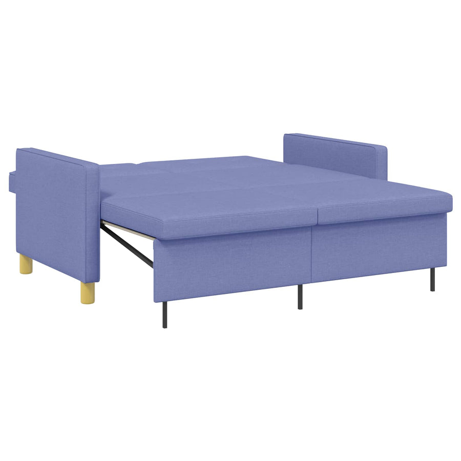 Uittrekbare Slaapbank Jeans Blauw Stof