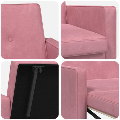 Slaapbank Roze Stof