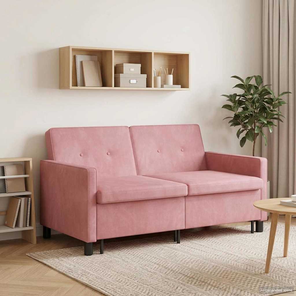 Slaapbank Roze Stof