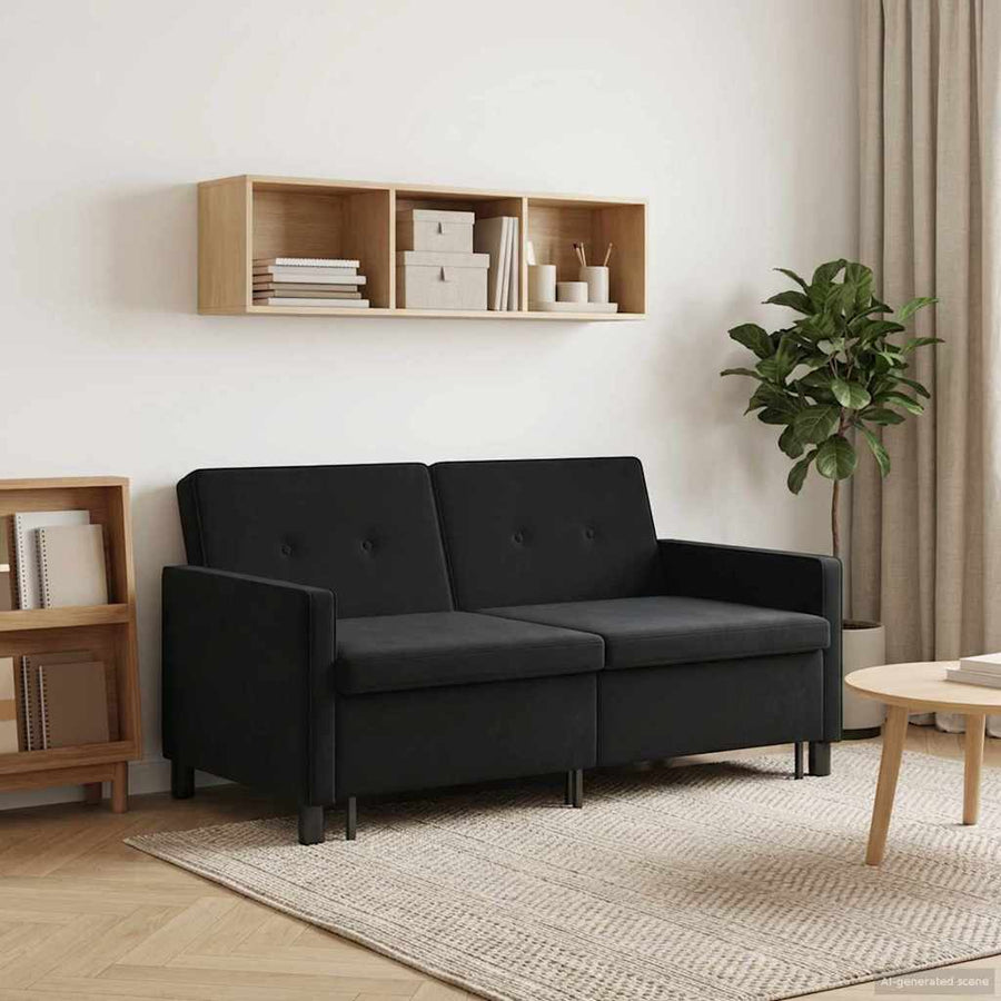 Slaapbank Zwart Stof