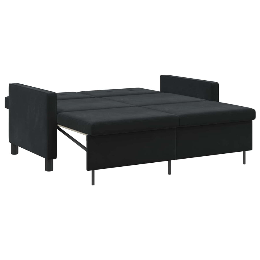 Slaapbank Zwart Stof